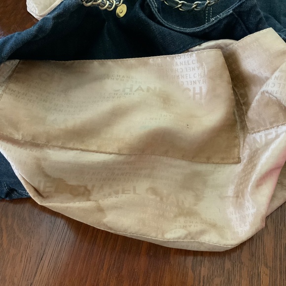 CHANEL COCO CABAS DENIM TOTE BAG RARE 2006-2008 - Picture 10 of 14
